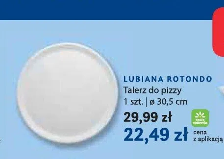 Talerz do pizzy Lubiana Rotondo ø 30,5 cm promocja w Stokrotka