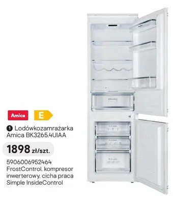 Lodówkozamrażarka Amica BK3265.4UIAA promocja w Castorama