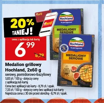 Medalion grillowy Hochland pomidorowo-bazyliowy promocja w Twój Market