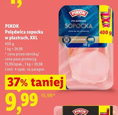 Polędwica sopocka w plastrach, XXL promocja w Lidl