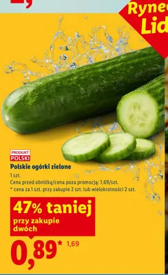 Ogórki zielone polskie promocja w Lidl