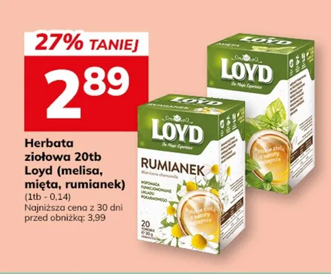 Herbata ziołowa Loyd melisa promocja w Hitpol