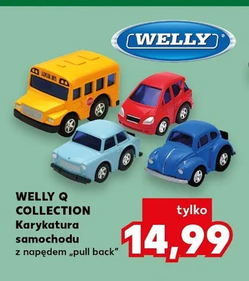 Karykatura samochodu WELLY Q COLLECTION z napędem "pull back" promocja w Kaufland