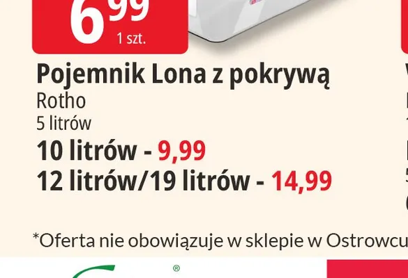 Pojemnik Lona z pokrywą Rotho 5 l promocja w Leclerc