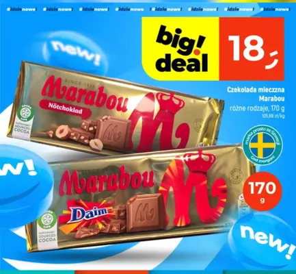 Czekolada mleczna Marabou Nötchoklad promocja w Dealz