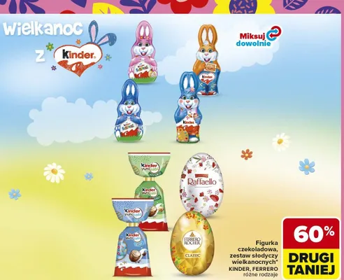 Figurka czekoladowa wielkanocna zajączek promocja w Carrefour