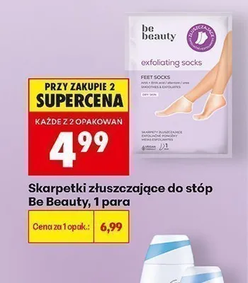 Skarpetki złuszczające do stóp Be Beauty promocja w Biedronka