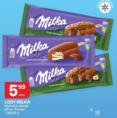 Lody vanilla & chocolate, pistachio, yogurt promocja w Chorten