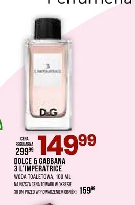 Woda toaletowa Dolce & Gabbana 3l'Imperatrice promocja w Drogerie Natura