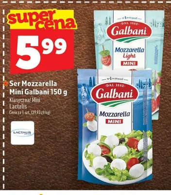 Ser Mozzarella Mini Galbani promocja w TOPAZ