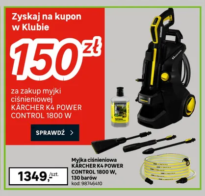 Myjka ciśnieniowa Kärcher K4 Power Control 1800W 130 barów promocja w Leroy Merlin