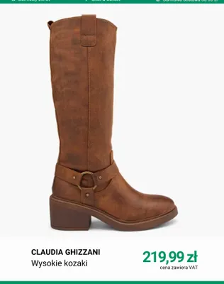 Wysokie kozaki Claudia Ghizzani promocja w Deichmann