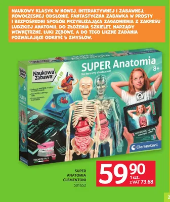 Zabawka edukacyjna Clementoni Super Anatomia promocja w Selgros