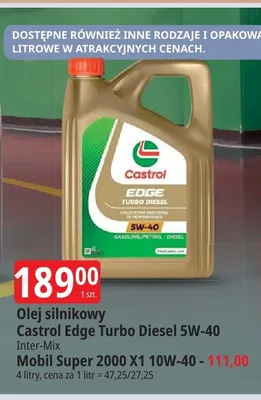 Olej silnikowy Mobil Super 2000x1 10W-40 promocja w Leclerc