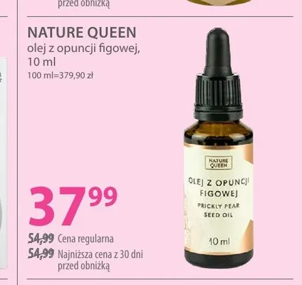 Olej z opuncji figowej NATURE QUEEN promocja w Hebe