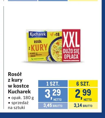 Rosół z kury w kostce Kucharek promocja w Makro
