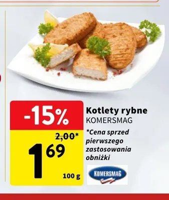 Kotlety rybne Komersmag promocja w Intermarche
