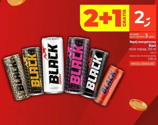 Napój energetyczny Black Classic Zero Sugar promocja w Dealz