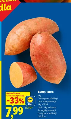 Bataty luzem Ryneczek Lidla promocja w Lidl