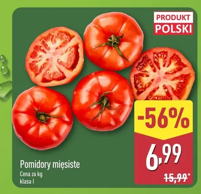 Pomidory mięsiste polskie promocja w Aldi