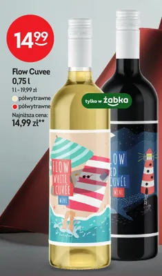 Wino Flow White Cuvée półwytrawne promocja w Żabka