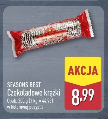Czekoladowe krążki w kolorowej posypce Seasons Best promocja w Aldi