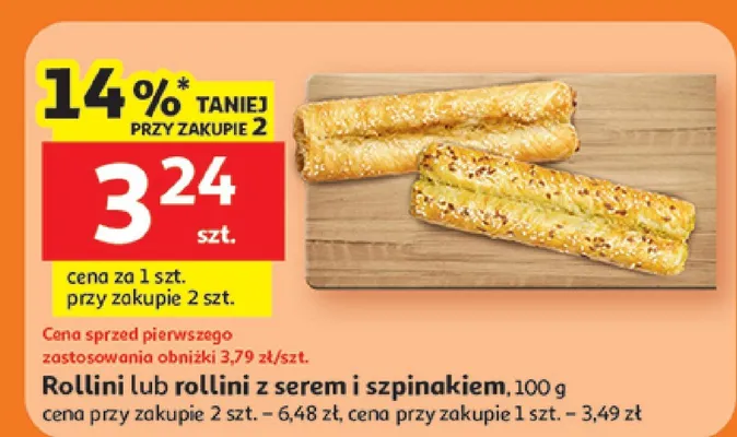 Rollini lub rollini z serem i szpinakiem promocja w Auchan