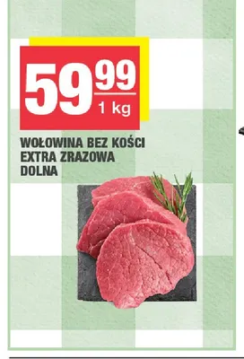 Wołowina bez kości extra zrazowa dolna promocja w SPAR