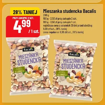 Mieszanka studencka Bacalis promocja w POLOmarket