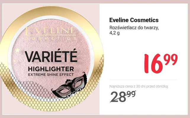 Rozświetlacz do twarzy Eveline Cosmetics Variété promocja w Rossmann