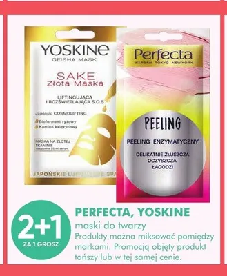 Maska do twarzy Yoskine Sake Złota Maska promocja w Super-Pharm
