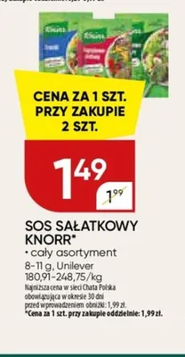 Sos sałatkowy Knorr promocja w Chata Polska