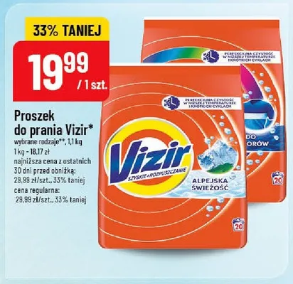 Proszek do prania Vizir promocja w POLOmarket
