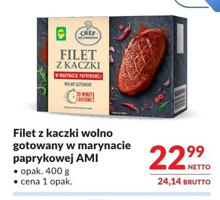 Filet z kaczki wolno gotowany w marynacie paprykowej AMI promocja w Makro