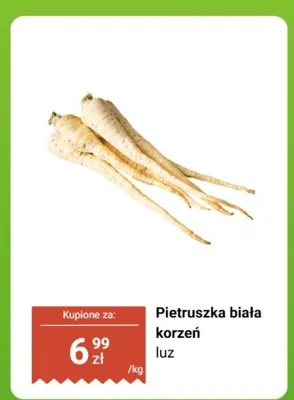 Pietruszka biała korzeń luz promocja w Biedronka