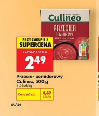 Przecier pomidorowy Culineo promocja w Biedronka