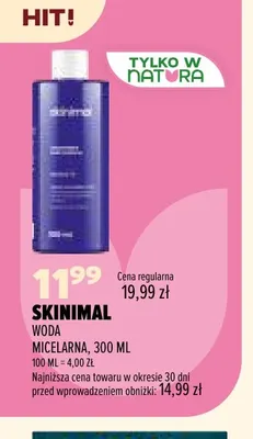Woda micelarna Skinimal promocja w Drogerie Natura
