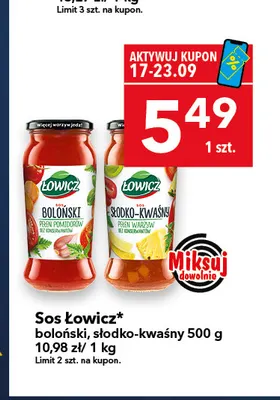 Sos boloński Łowicz promocja w LEWIATAN
