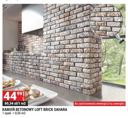 Kamień betonowy Loft Brick Sahara promocja w Merkury Market