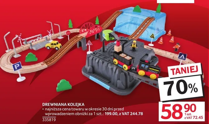 Drewniana kolejka promocja w Selgros