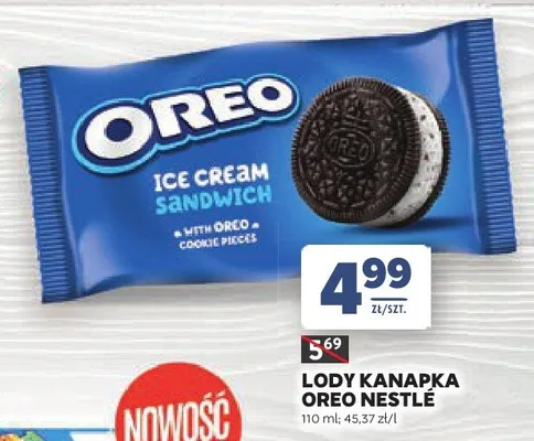 Lody kanapka Oreo Nestlé promocja w Stokrotka