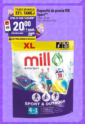 Kapsułki do prania Mill Sport promocja w POLOmarket