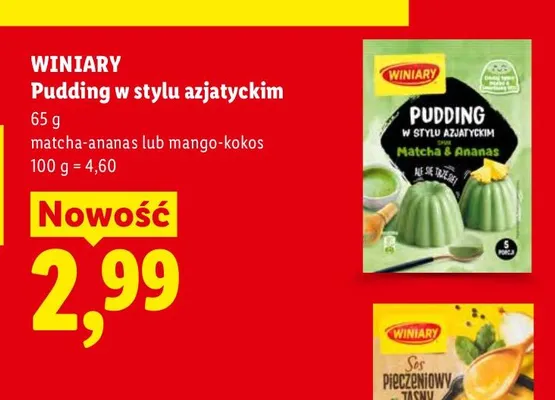 Pudding w stylu azjatyckim mango-kokos Winiary promocja w Lidl