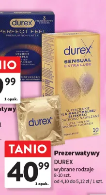 Prezerwatywy Durex Perfect feel promocja w Intermarche