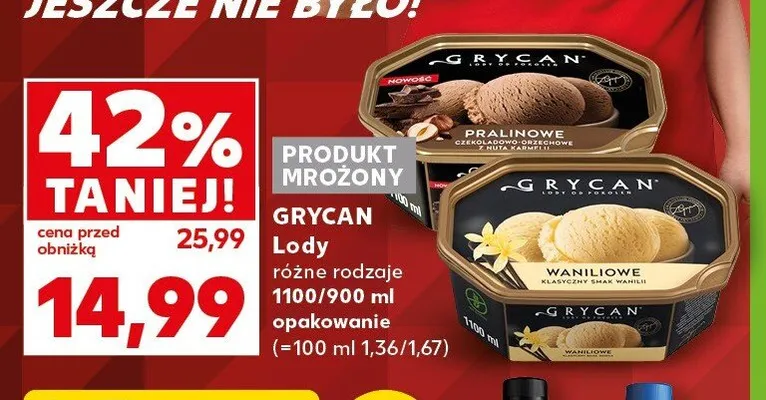 Lody waniliowe Grycan promocja w Kaufland