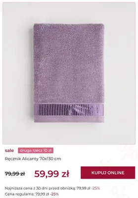 Ręcznik home&you Alicanty 70x130 cm promocja w home&you