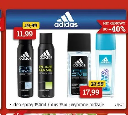 Dezodorant w sprayu Adidas promocja w Drogeria Kosmyk