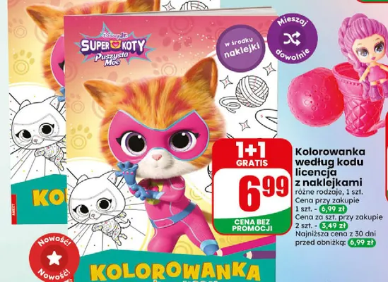 Kolorowanka według kodu licencja z naklejkami promocja w Dino