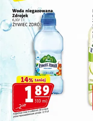 Woda niegazowana Zdrojek Żywiec Zdrój promocja w Prim Market