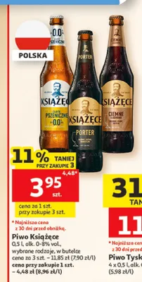 Piwo Książęce Ciemne Łagodne promocja w Auchan